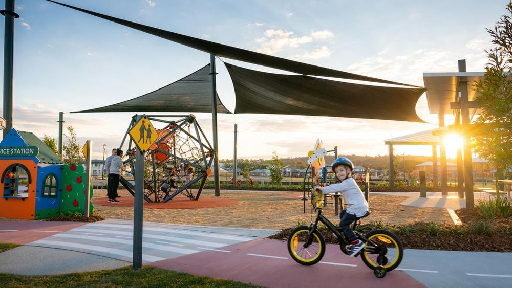 Helensvale gets a new playground with interactive bike track